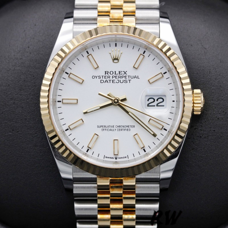 Rolex Datejust 126233 White Index Dial Fluted Bezel 36MM Unisex Replica Watch