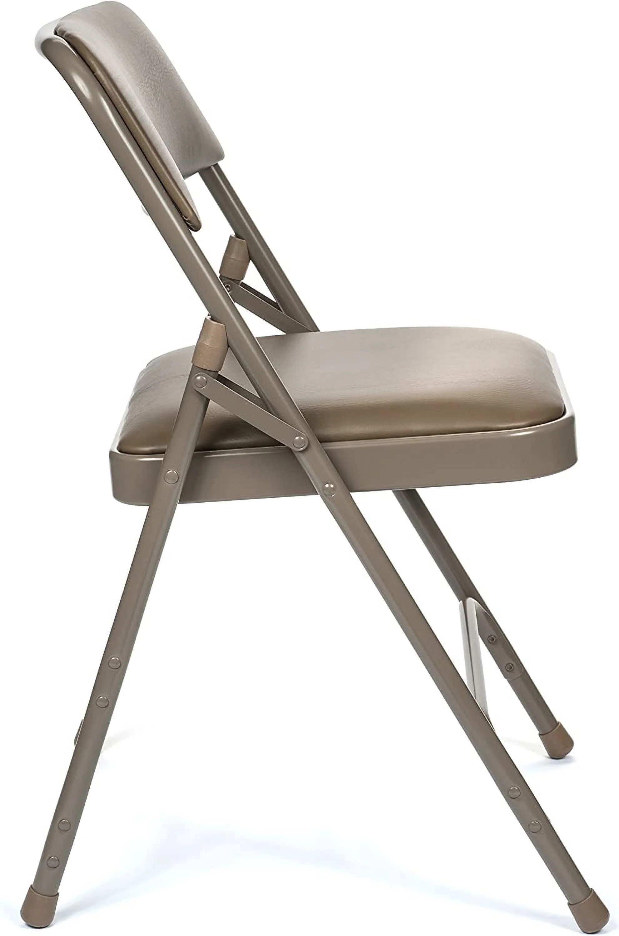 5pc. XL Series Folding Card Table and Triple Braced Vinyl Padded Chair Set, Commercial Quality, Grey - Image 13