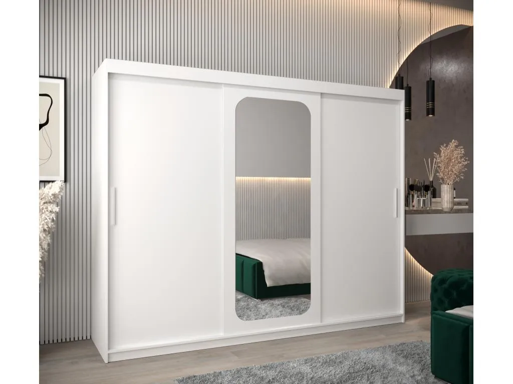 ARMARIO Jmmhogar T2 DE PUERTAS CORREDERAS 200/250/62 3 puertas (blanco/blanco)