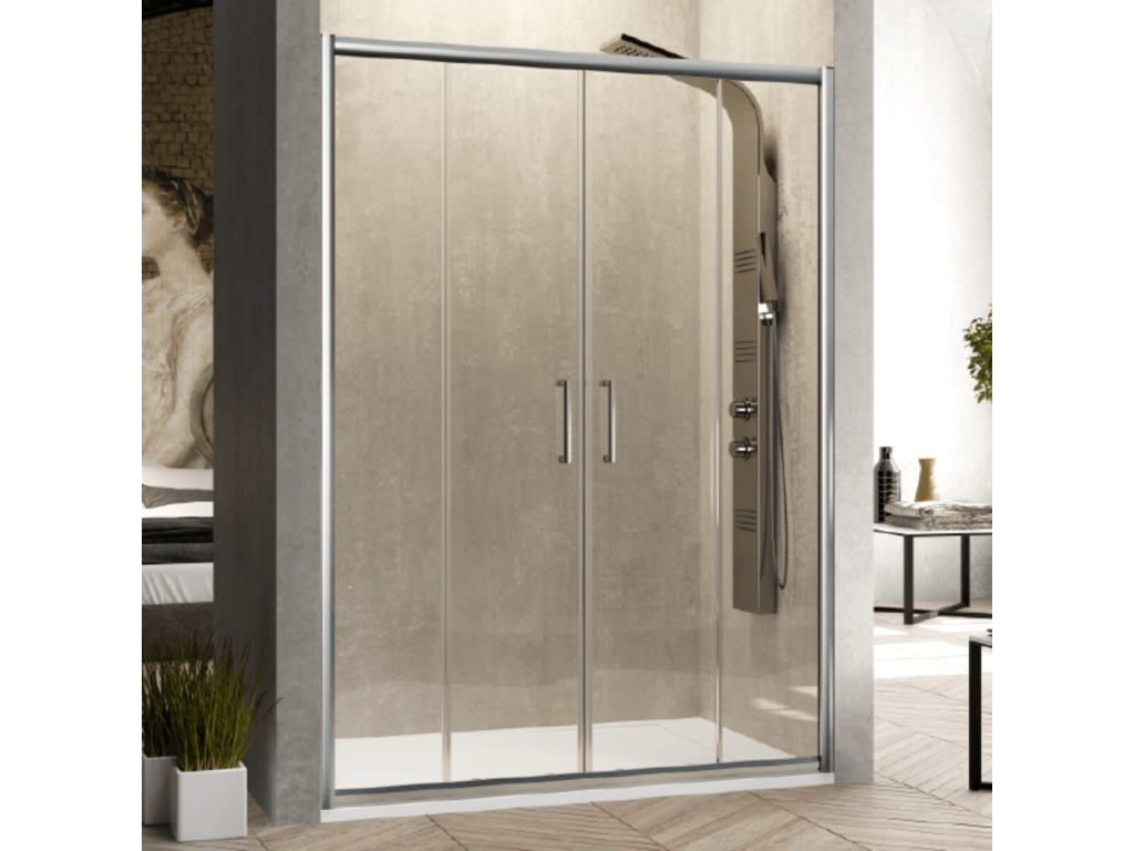 Frontal de ducha 2 Fijos + 2 Puertas Correderas BELLA 175 cm Sin Lateral