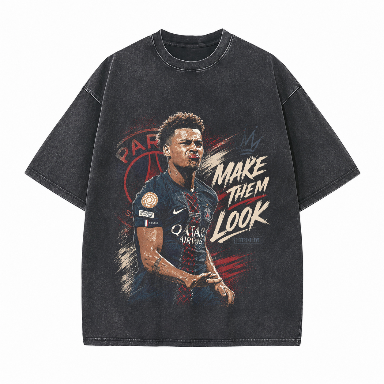 Make Them Look Printed Unisex Washed T-Shirt