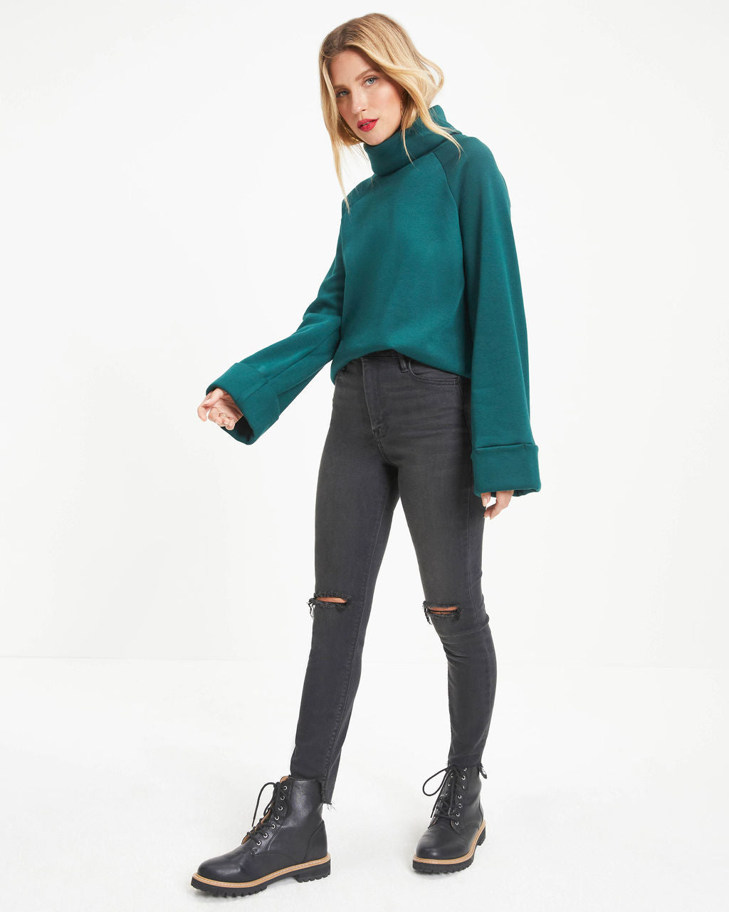 Ezra Turtleneck Pullover Sweater - Hunter Green - Se7enfashion