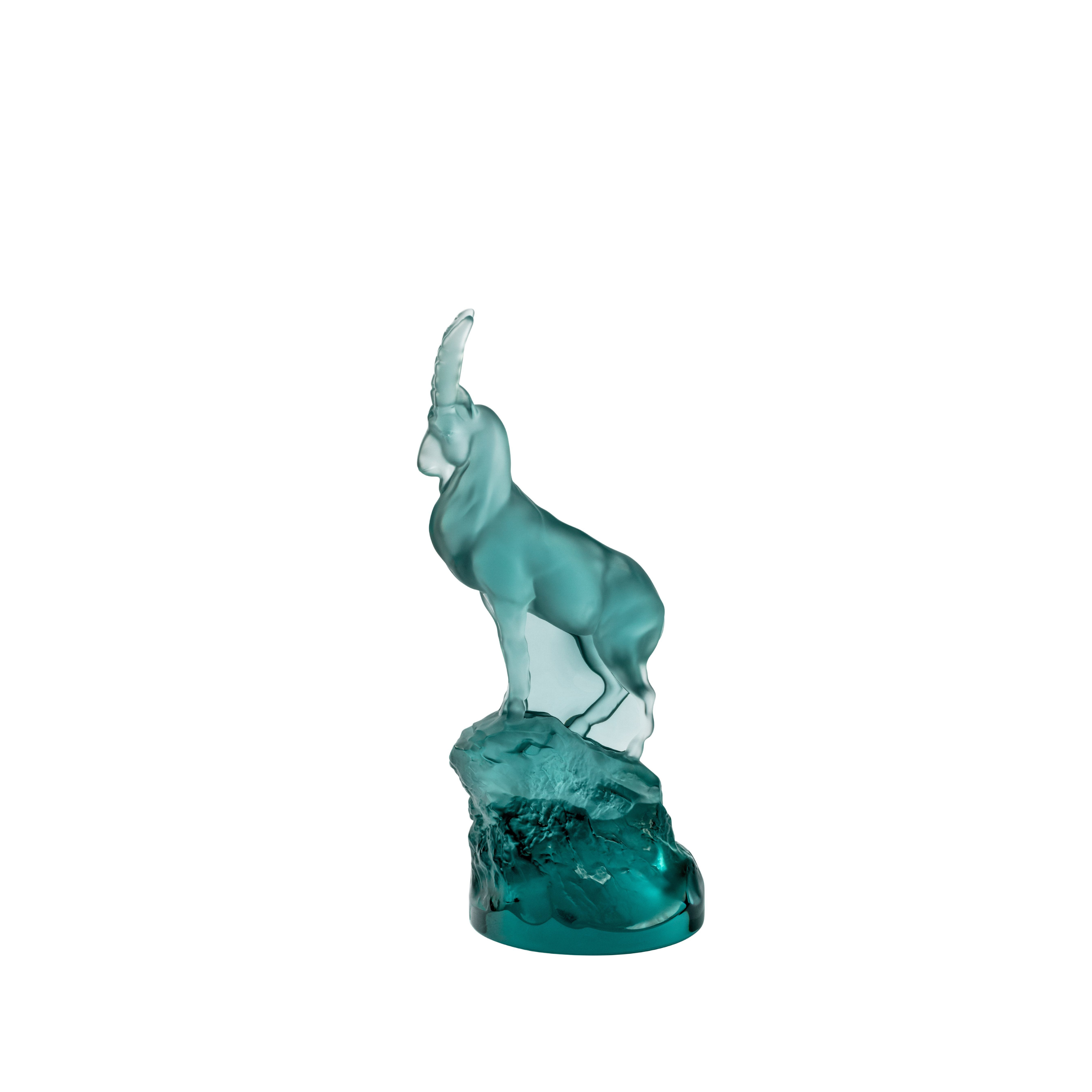 SCULPTURE BOUQUETIN - CRISTAL BLEU PERSÉPOLIS
