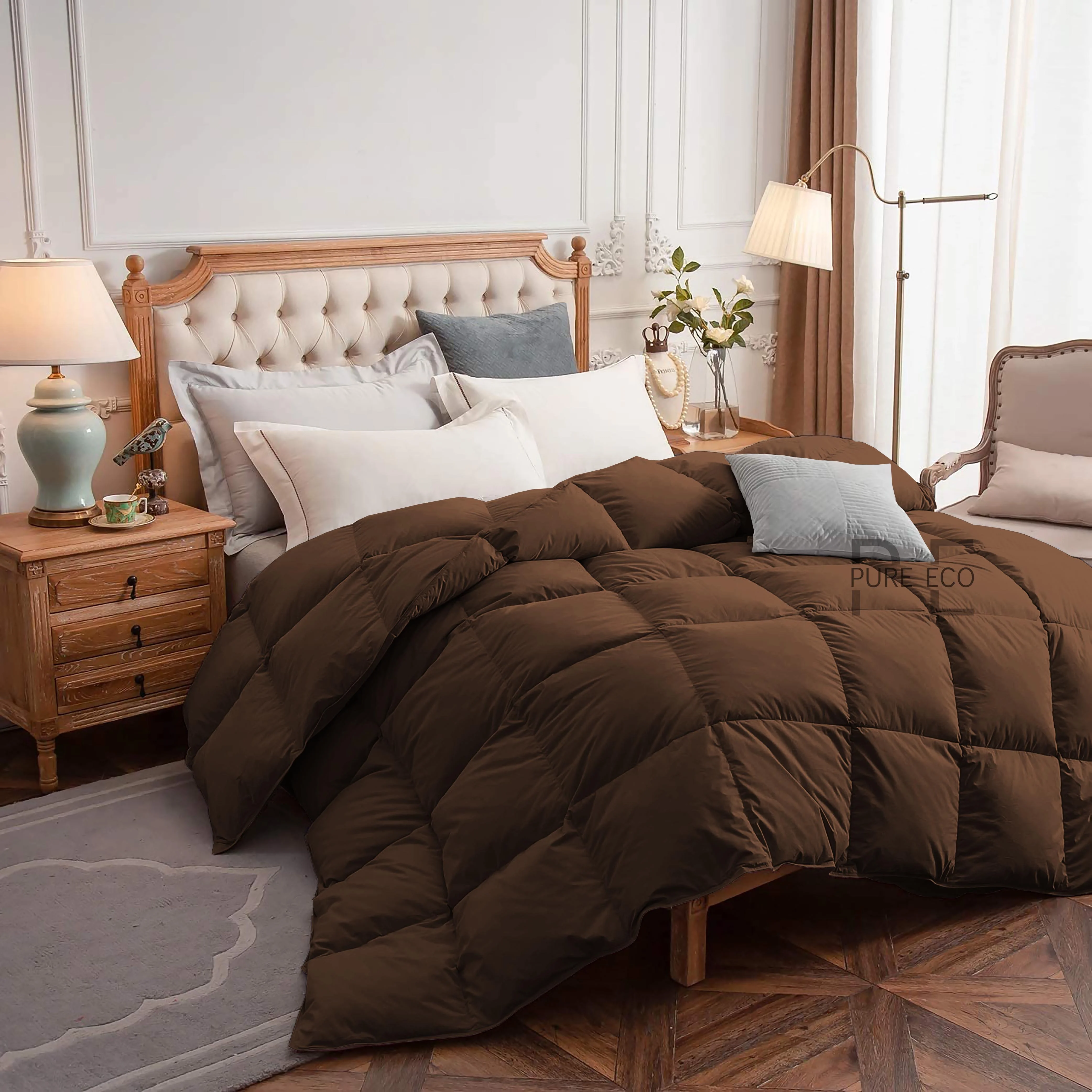 Ayanshi Hotel Bedding Comforter Twin Size, Duvet Insert, Quilted Comforter with Corner Tabs, All Season Lightweight Quilt, Down Alternative Hotel Comforter Twin Size 68X90 Baby Pink - Image 63