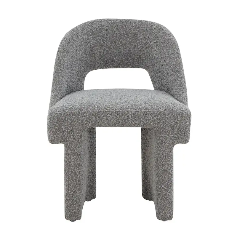 Modern Elegant Boucle Upholstered Accent Chair with MDF Wood Frame for Home Office, Living Room, and Bedroom