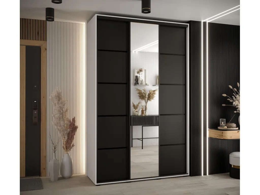 ARMARIO Luxmbls 5 DE PUERTAS CORREDERAS 235.2/160/60 3 puertas (Blanco/Negro/Negro) ILSN43343