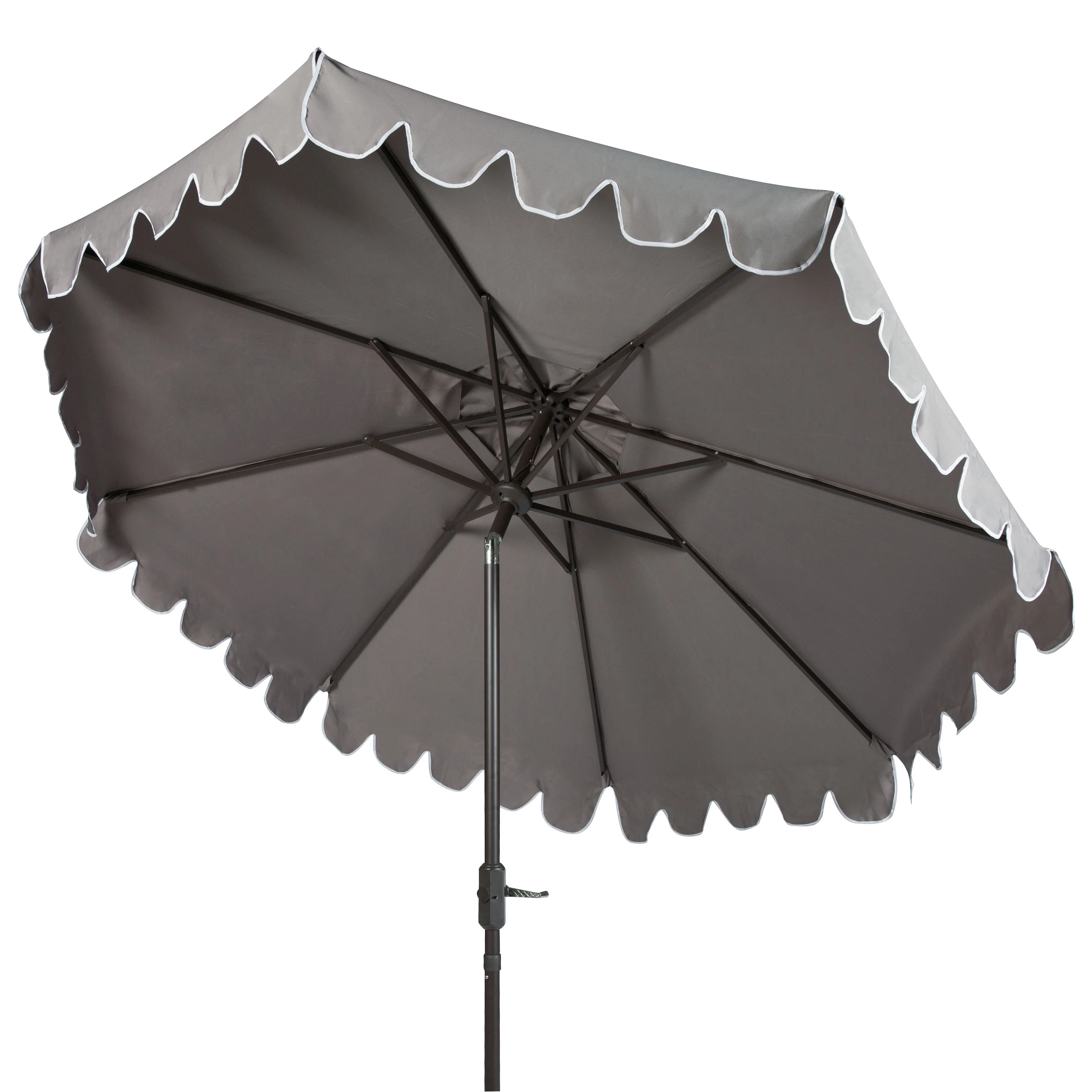 Safavieh Venice 9' Market Crank Tilt Patio Umbrella, Navy/White - Image 44