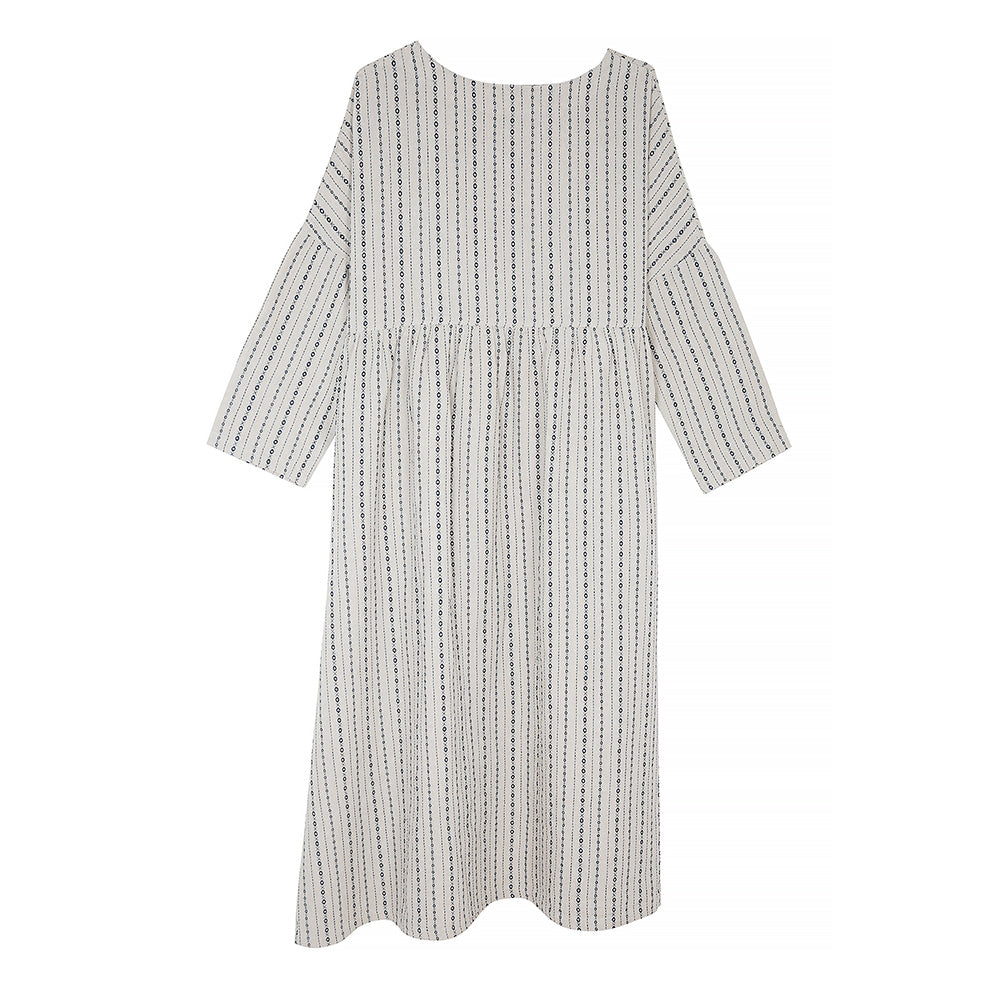 Ichi - Robe Dobby - Naturel & Indigo