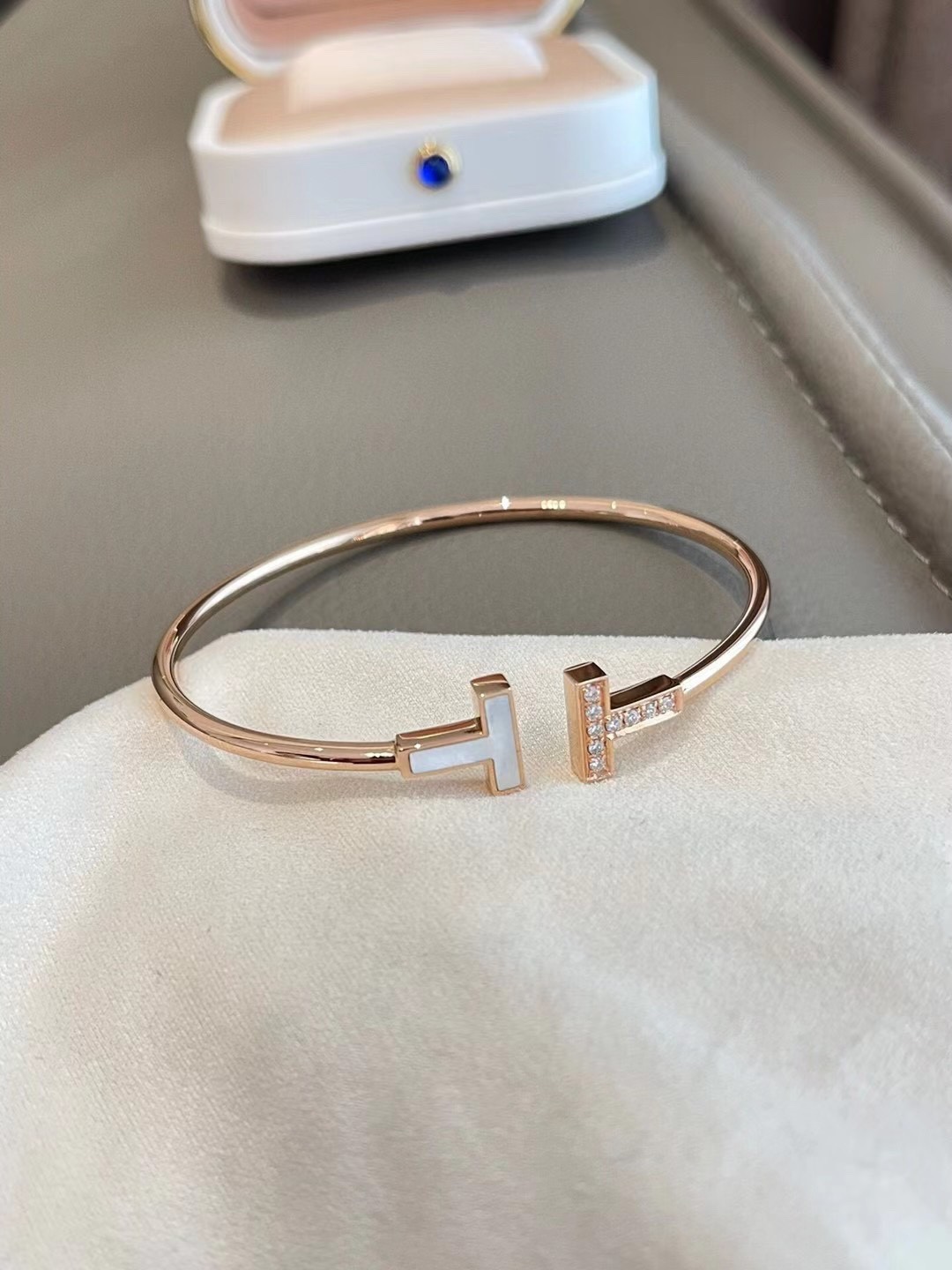 Tiffany Open Cuff Double T Bangle Bracelet - Original Replica Club