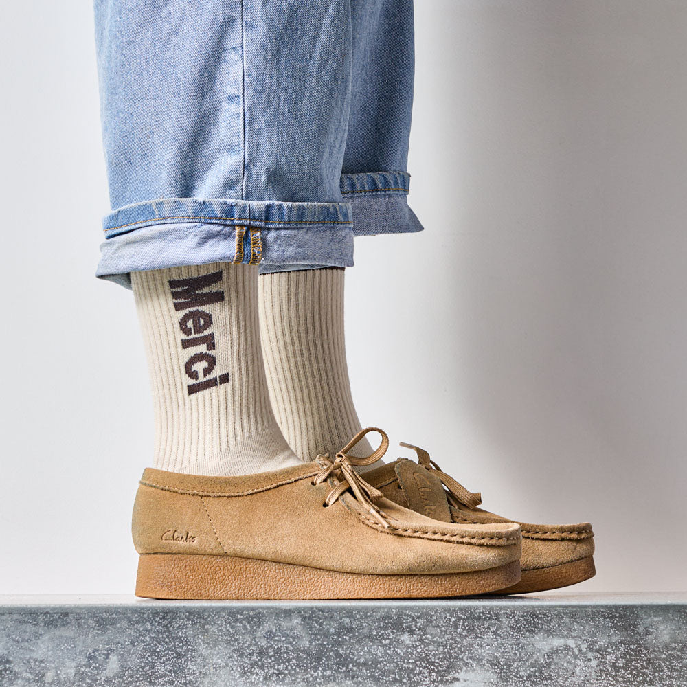 Merci - Chaussettes Scrappy - Ecru Marron