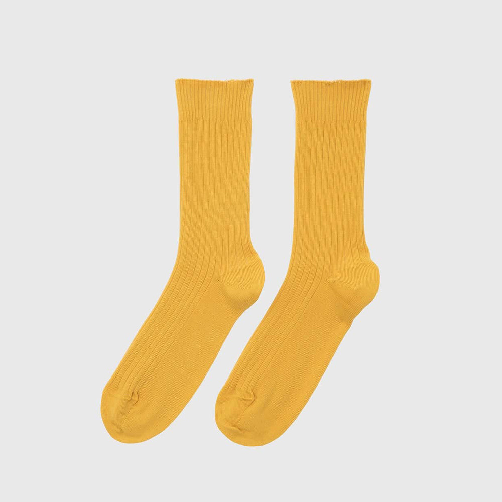 Baserange - Chaussettes Mi-Hautes Côtelées - Ecto Yellow