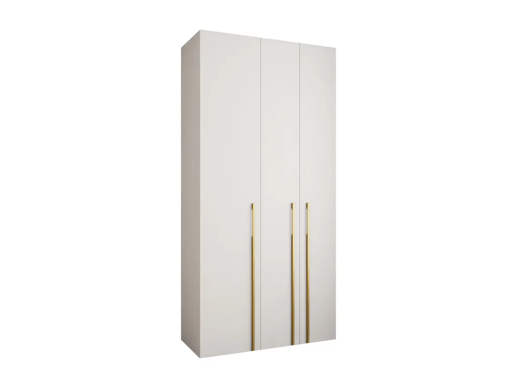 Armario Decounico 3 con puertas batientes 245.5/120/50 3 puertas (blanco/oro)