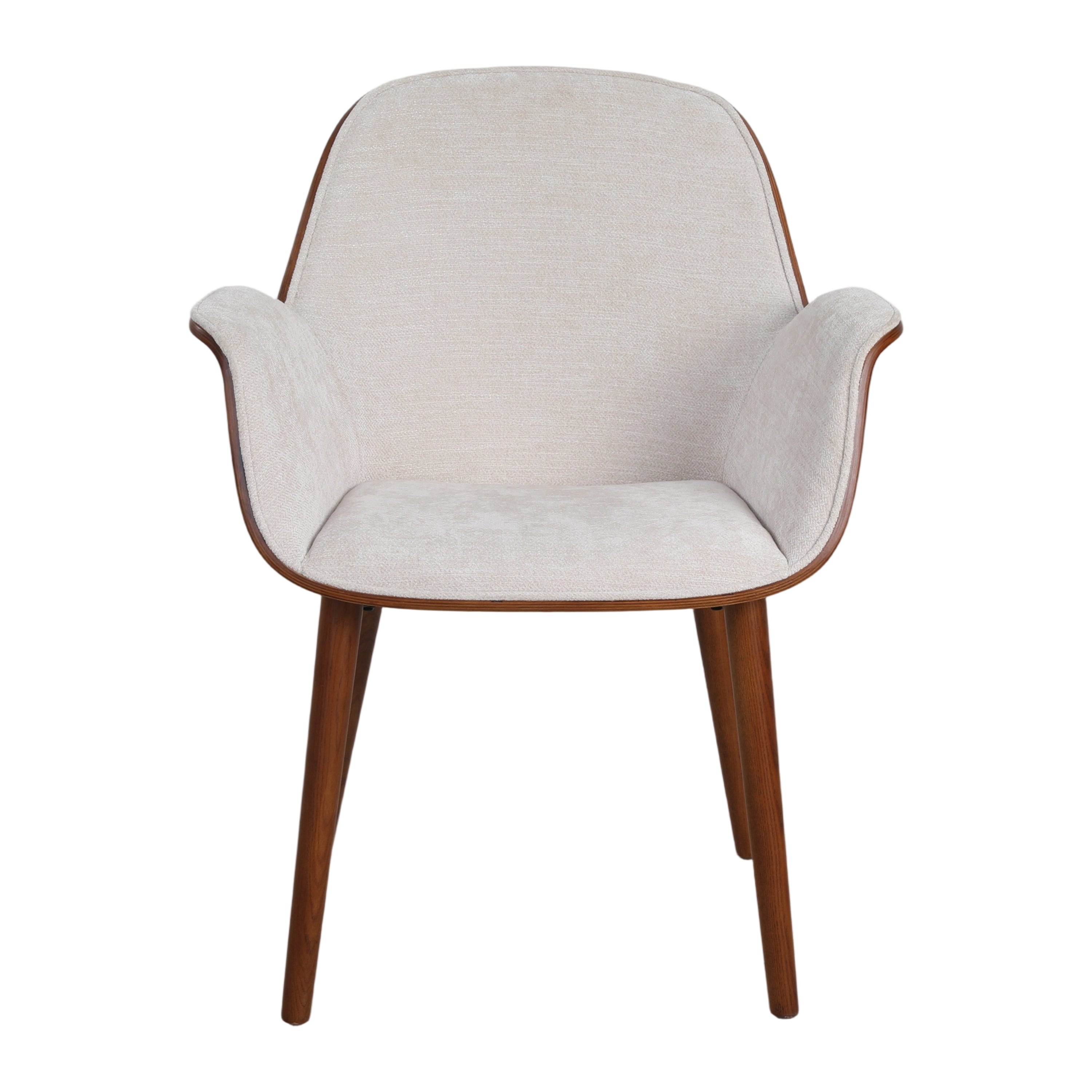 by fonQ Vinta Eetkamerstoel - Lichtgrijs / Bruin