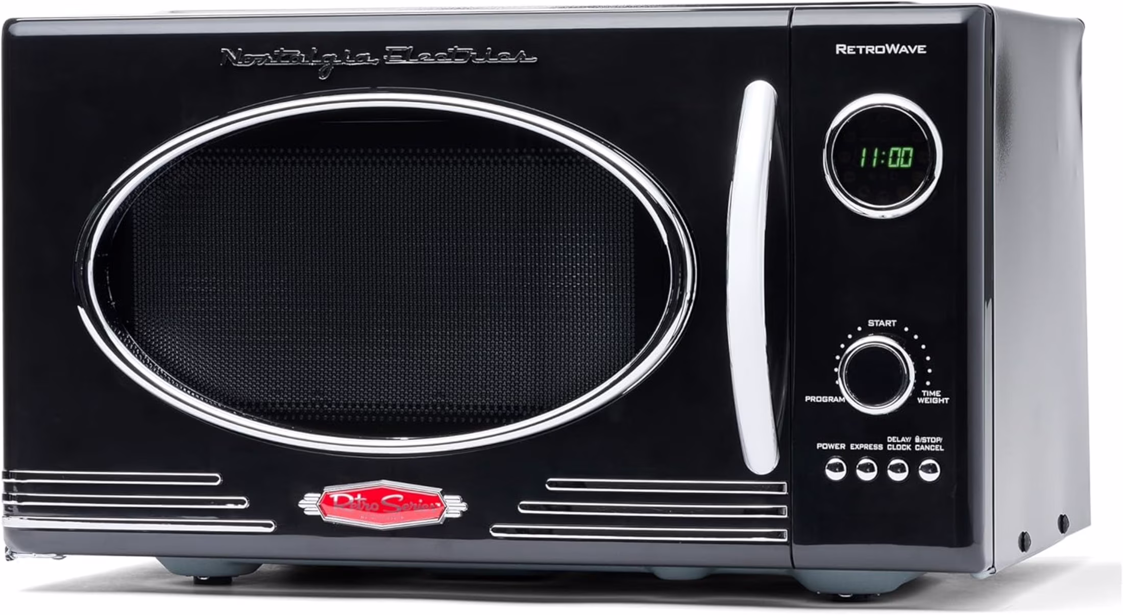 Nostalgia Retro 0.9 Cu. ft. 800-Watt Countertop Microwave Oven, Aqua - Image 5