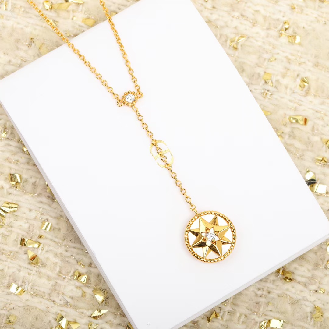 Dior Rose Des Vents Compass Pendant Y Necklace - Original Replica Club