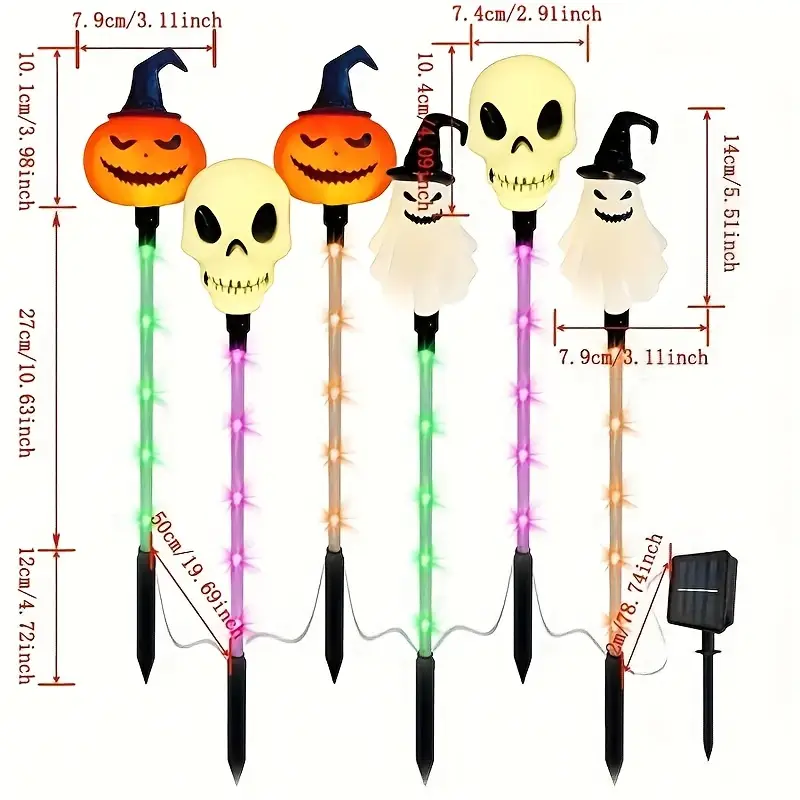 HauntLites™ - Set of 6 Solar Light Stakes - Image 6 HauntLites™ - Set of 6 Solar Light Stakes - Image 6