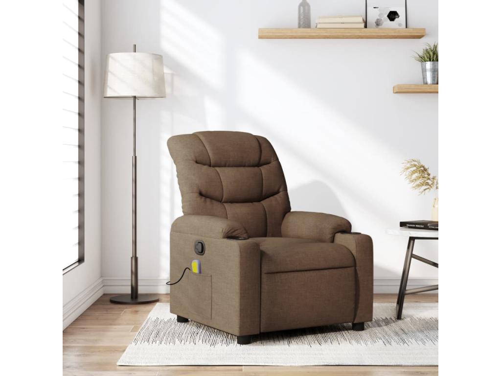 Sillón reclinable con masaje de Nidolux marrón