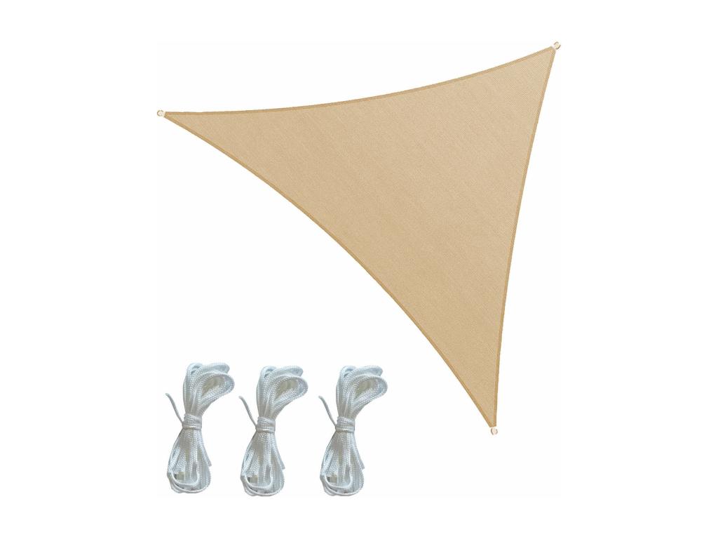 Toldo Vela Rebecca Mobili Mopane 360x360x360 Poliéster Impermeable Acero Beige Oscuro