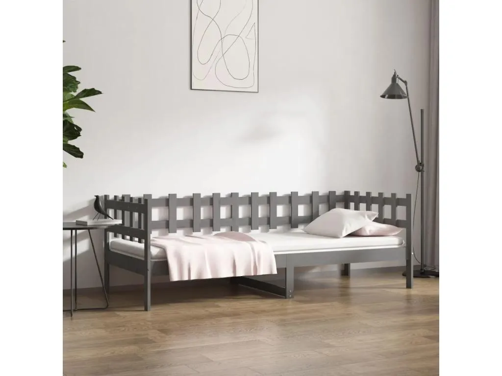 Sofá cama Gris 90x200 cm Lluesmahome maciza de Lluesmahome 43652UBYH