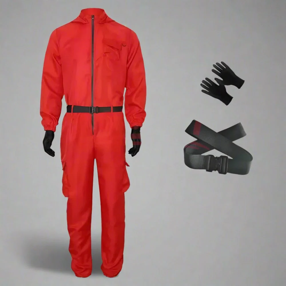 Halloween Costume Adult Guard Mask Jumpsuit Outfit Halloween Costume Adult Guard Mask Jumpsuit Outfit