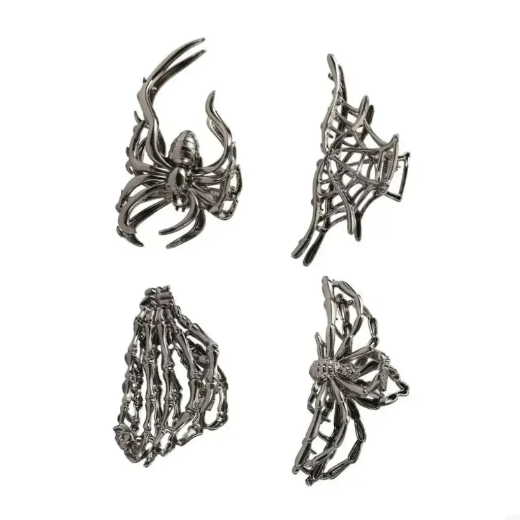 4-Piece Halloween Spider and Bat Hair Clip Set - Image 4 4-Piece Halloween Spider and Bat Hair Clip Set - Image 4