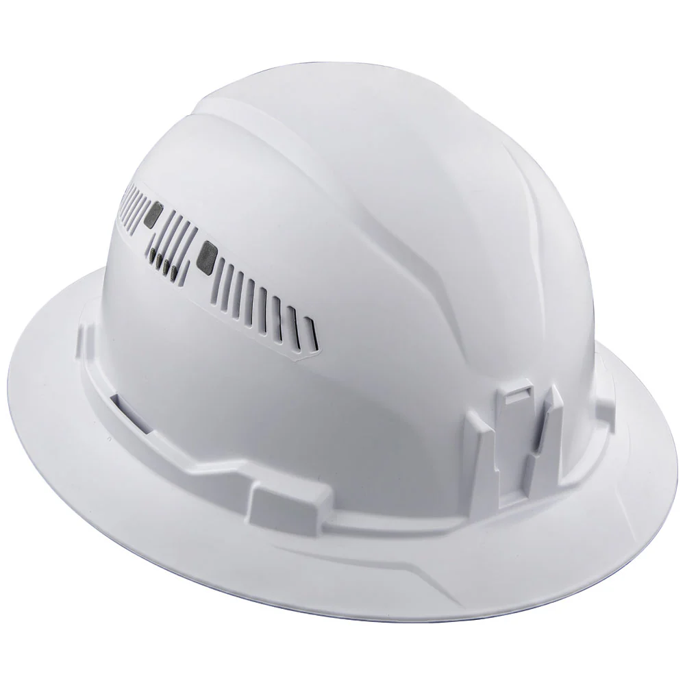 Hard Hat, Vented, Full Brim Style, White 60401 - KTF Painting Interior Exterior
