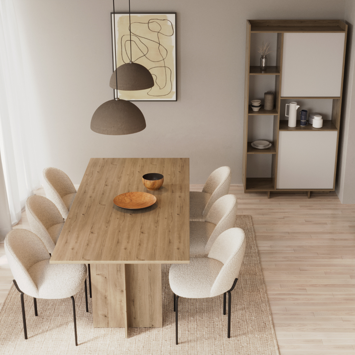 Calicosy - LEAD Uitschuifbare tafel - H73,7 cm - Licht hout