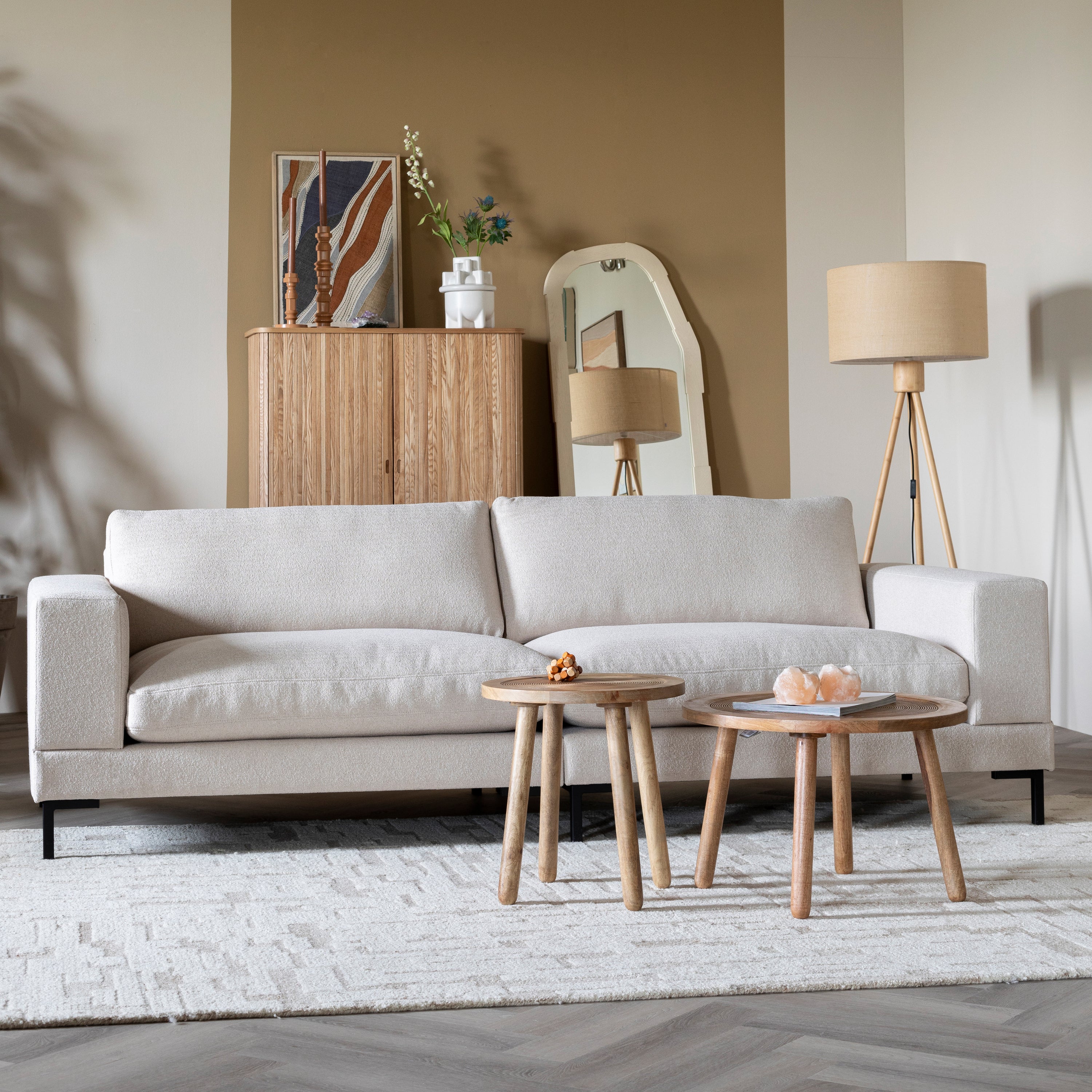 Zuiver x fonQ Wester 3-zitsbank - Latte