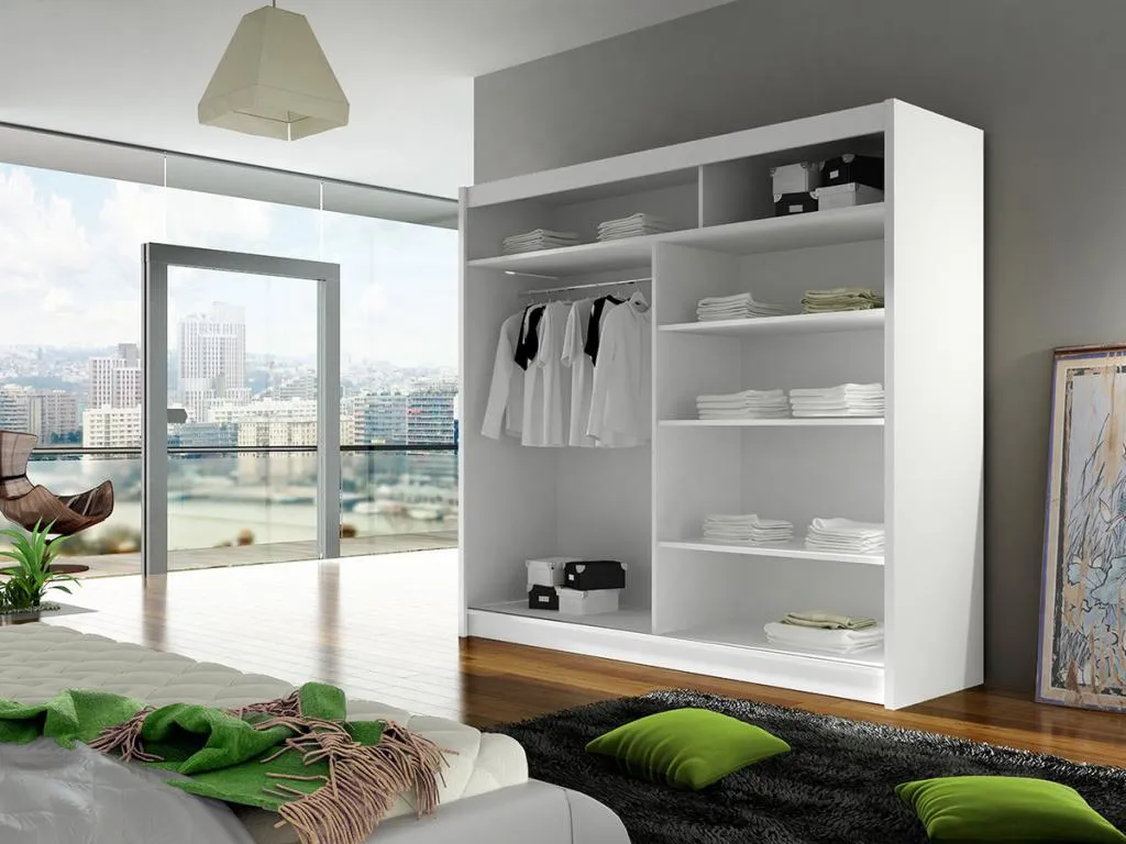 Armario Vivircalido 102 Blanco 215x180x58cm Puertas de armario - Correderas 11496pwth