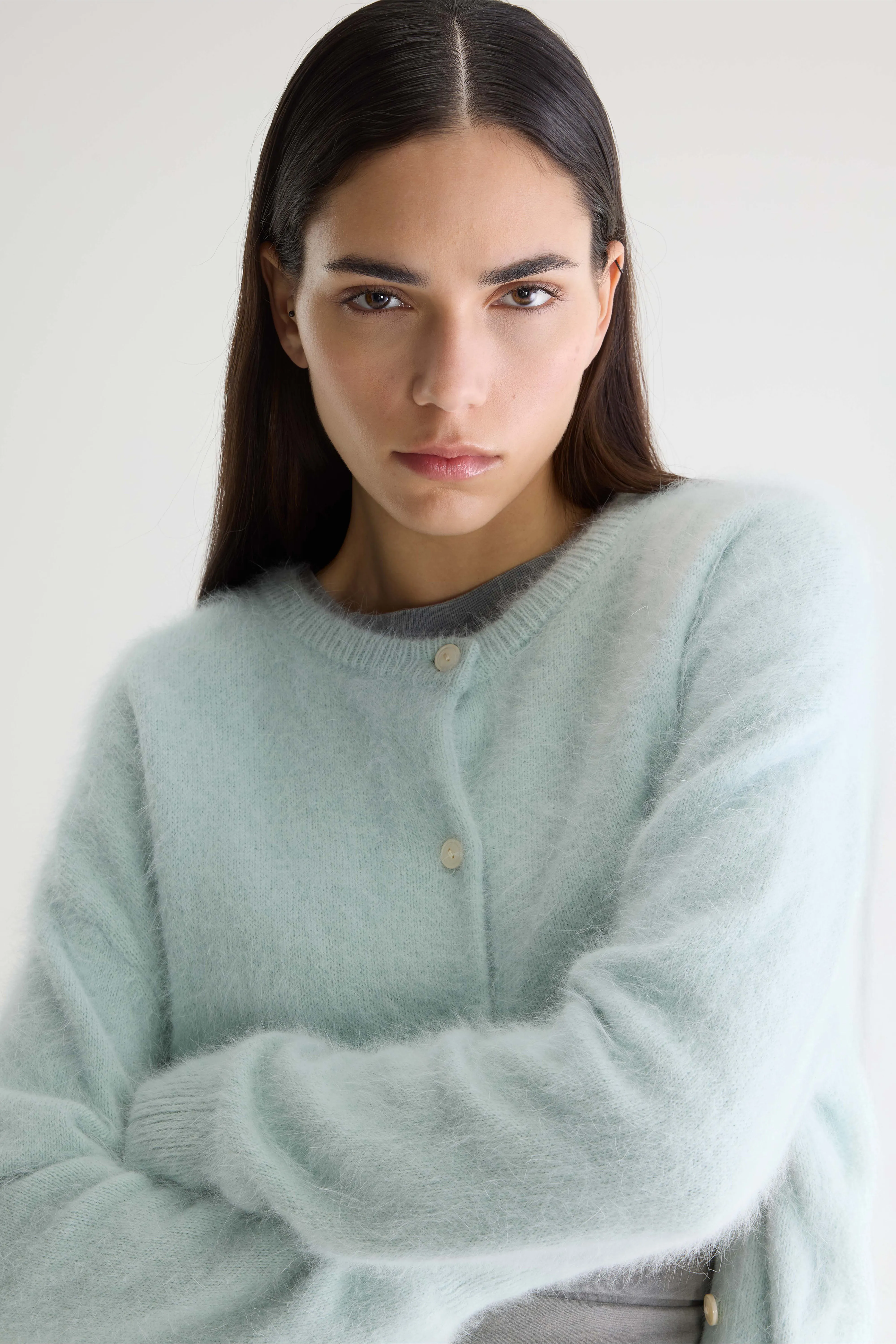 Bellerose Dathan angora-blend cardigan (261 / W / ICE)