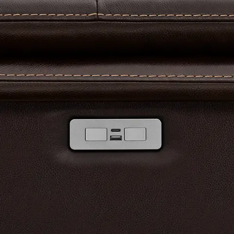 Power Recline Barcalounger Bryson Leather Recliner image of power recline switch