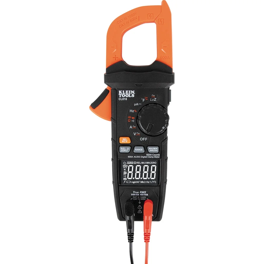 Klein Tools CL810 600A AC/DC Auto-Ranging Digital Pro Clamp Meter with - Image 3