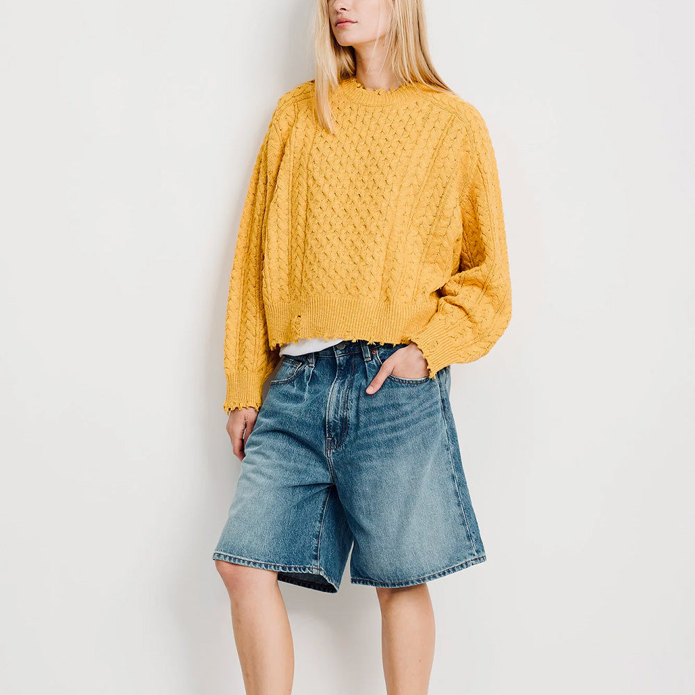 Denimist - Maille Aran - Jaune