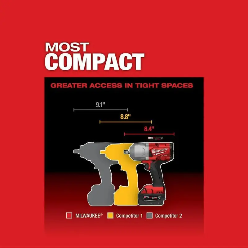 Milwaukee M18 FUEL 1/2 in High-Torque Impact Wrench Kit With Friction Ring Drive - 2767-22R - Image 7 Milwaukee M18 FUEL 1/2 in High-Torque Impact Wrench Kit With Friction Ring Drive - 2767-22R - Image 7
