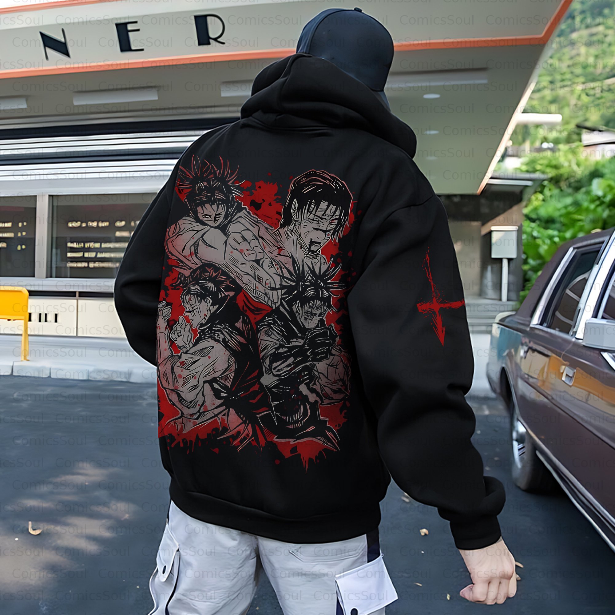 Unisex Anime Inspired Vintage Plush Hoodie