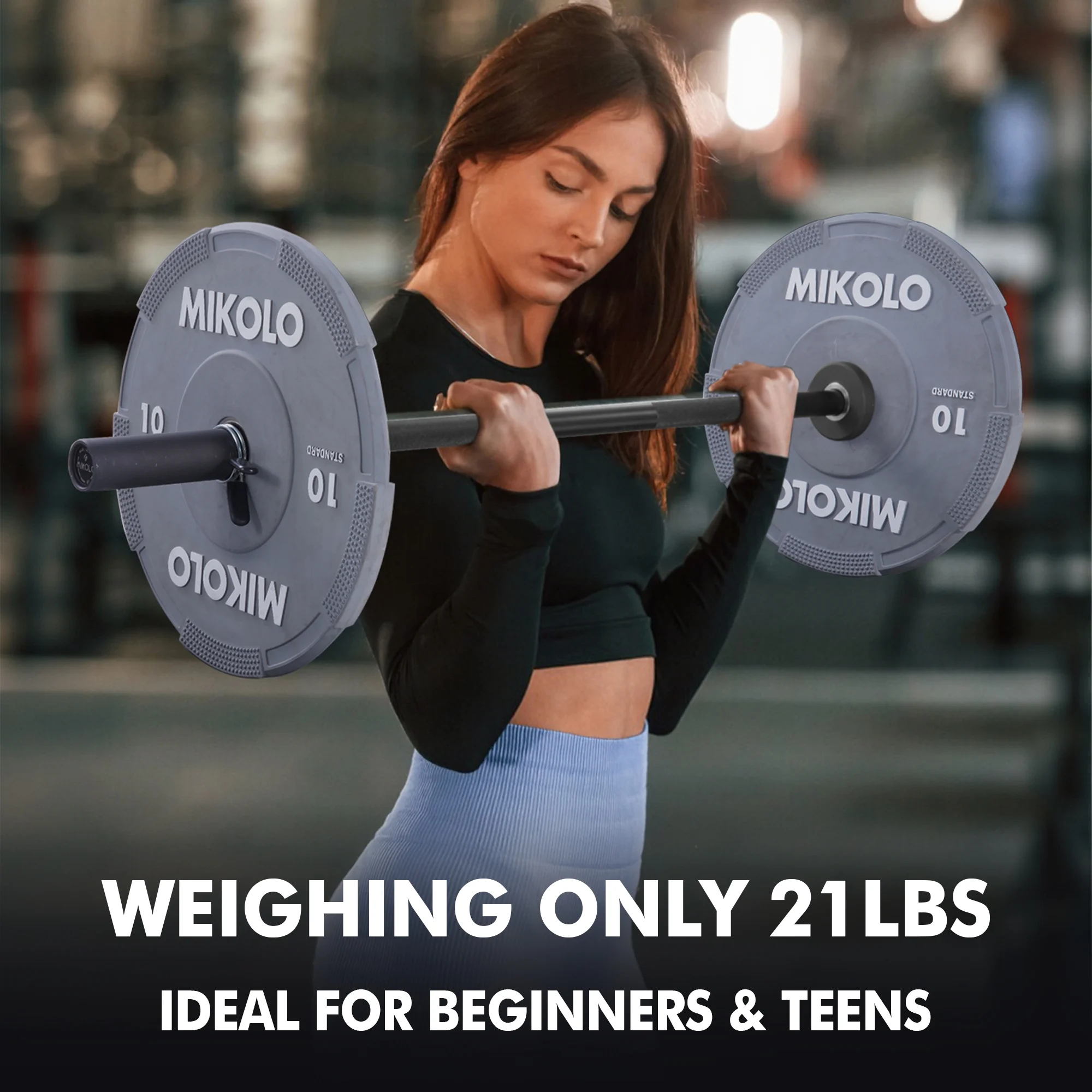 Mikolo 7ft Olympic Barbell, Barbell for Weightlifting and Powerlifting 45lb, Olympic Bar for 1500lbs Capacity, Weight Bar Fit 2-?Standard Weights - Image 24
