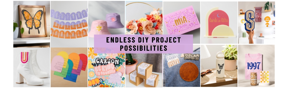 Cricut Explore 4 Projects- paper crafts, iron-on, vinyl, cards, stickers