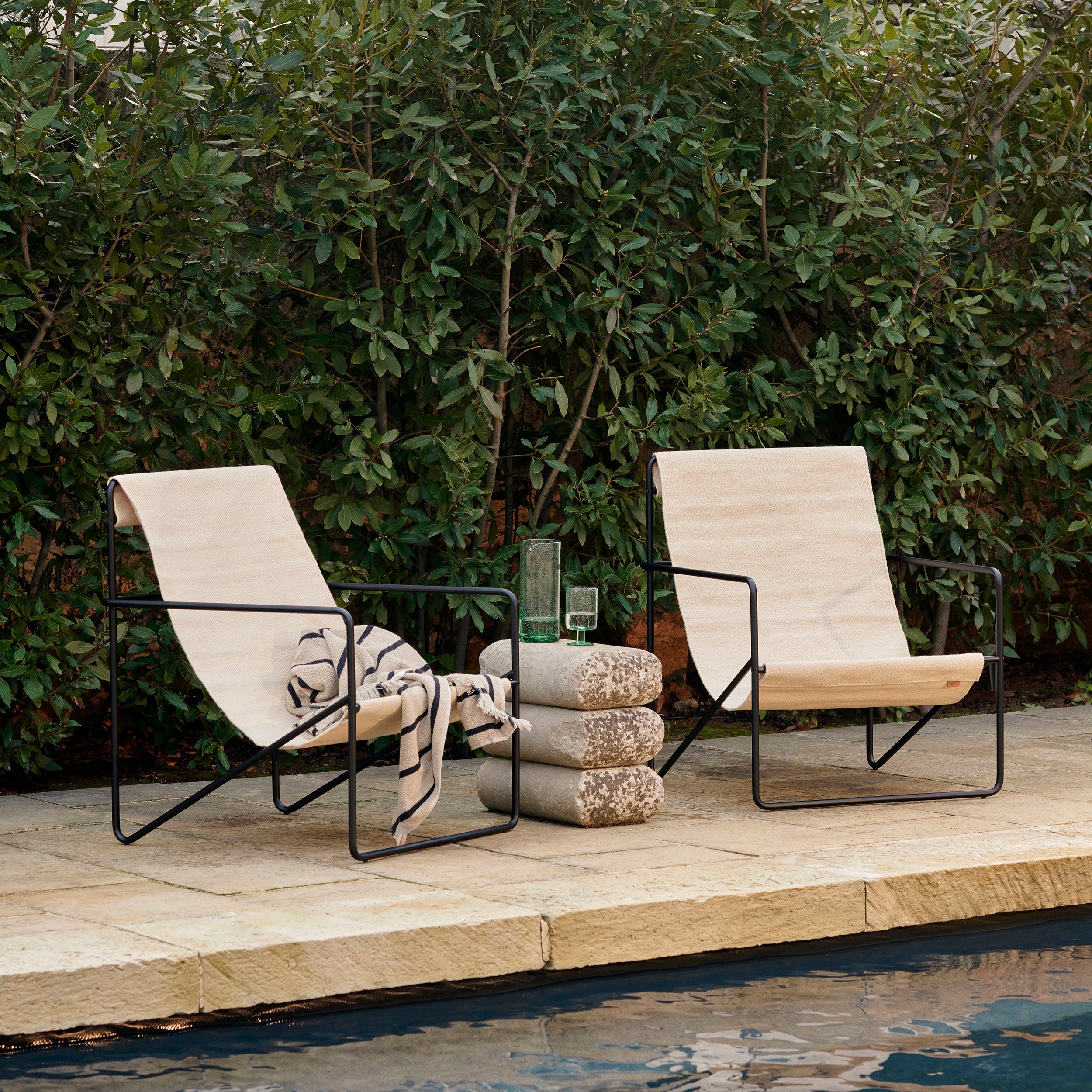 Ferm Living Desert Fauteuil - Black / Cloud