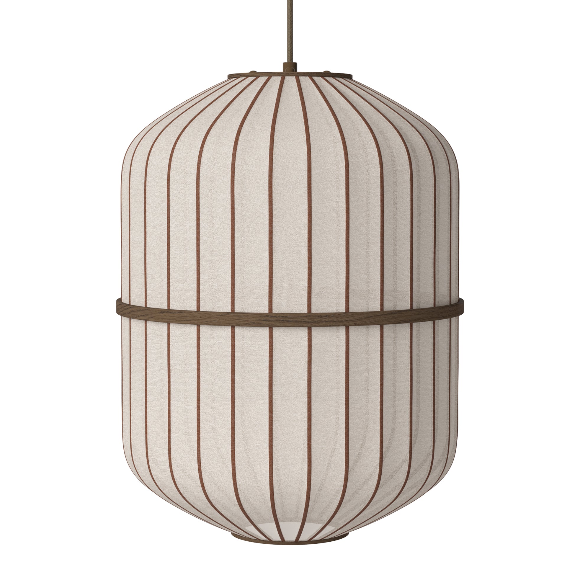 Bolia Lucén Hanglamp Ø 40 cm - Cilinder - Donker Geolied Hout