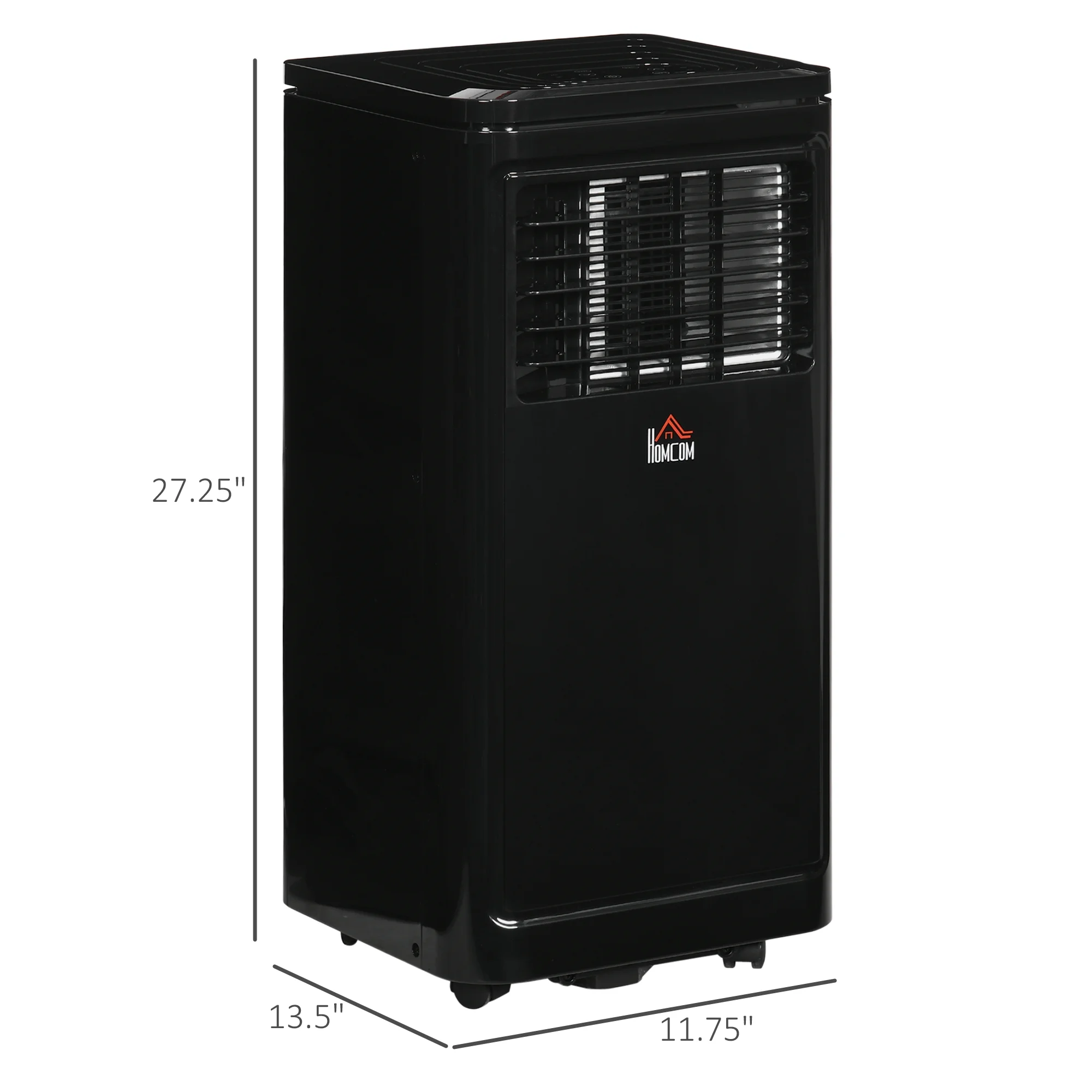 HOMCOM 8,000 BTU Portable Air Conditioner Fan with Remote for Rooms Up to 344 Sq. Ft., Evaporative Cooler, Home AC Unit with Dehumidifier, Black - Image 8