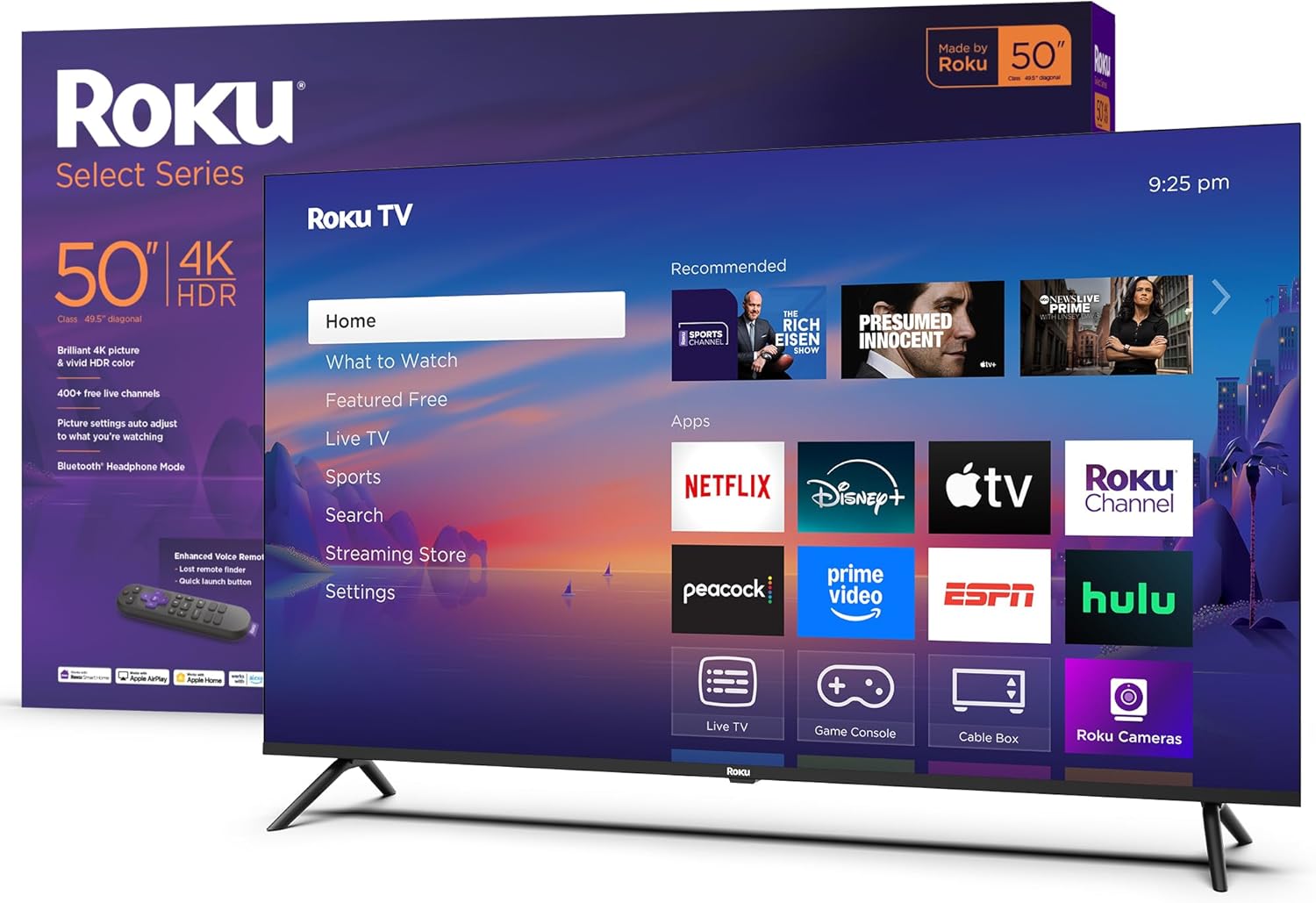 Roku 50" Select Series 4K HDR Smart TV with Voice Remote