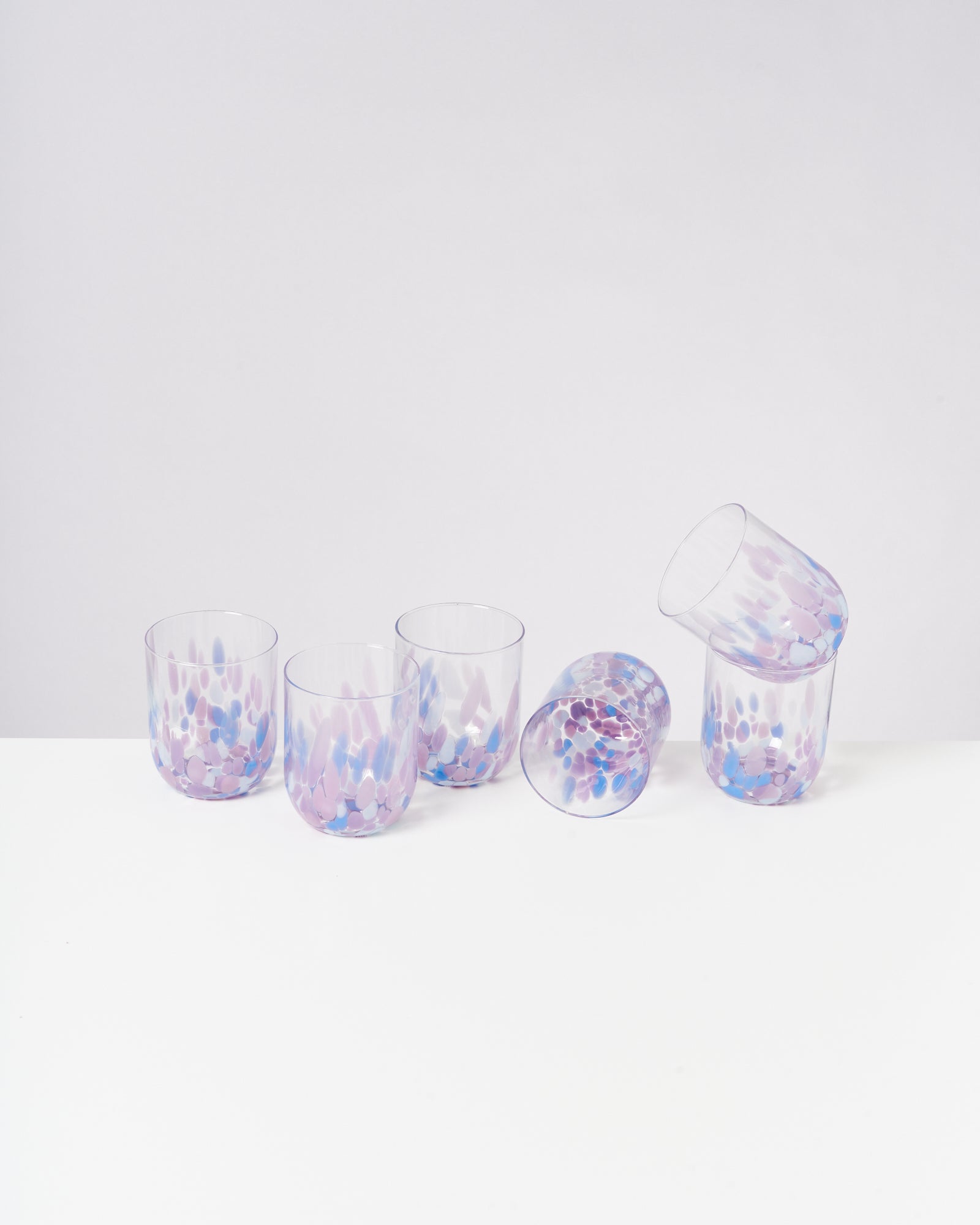 Alegria Glas groß lila blau 6er-Set