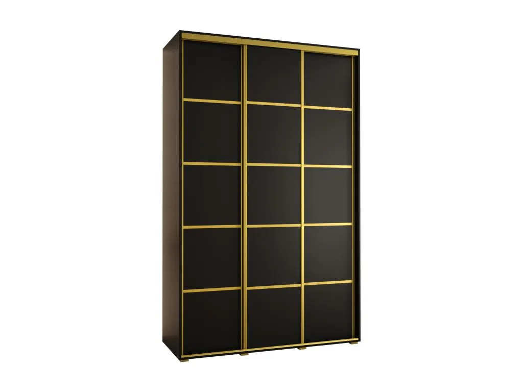 ARMARIO Habitarluz 4 DE PUERTAS CORREDERAS 235.2/160/45 3 puertas (Negro/Negro/Oro) 79745KDPE