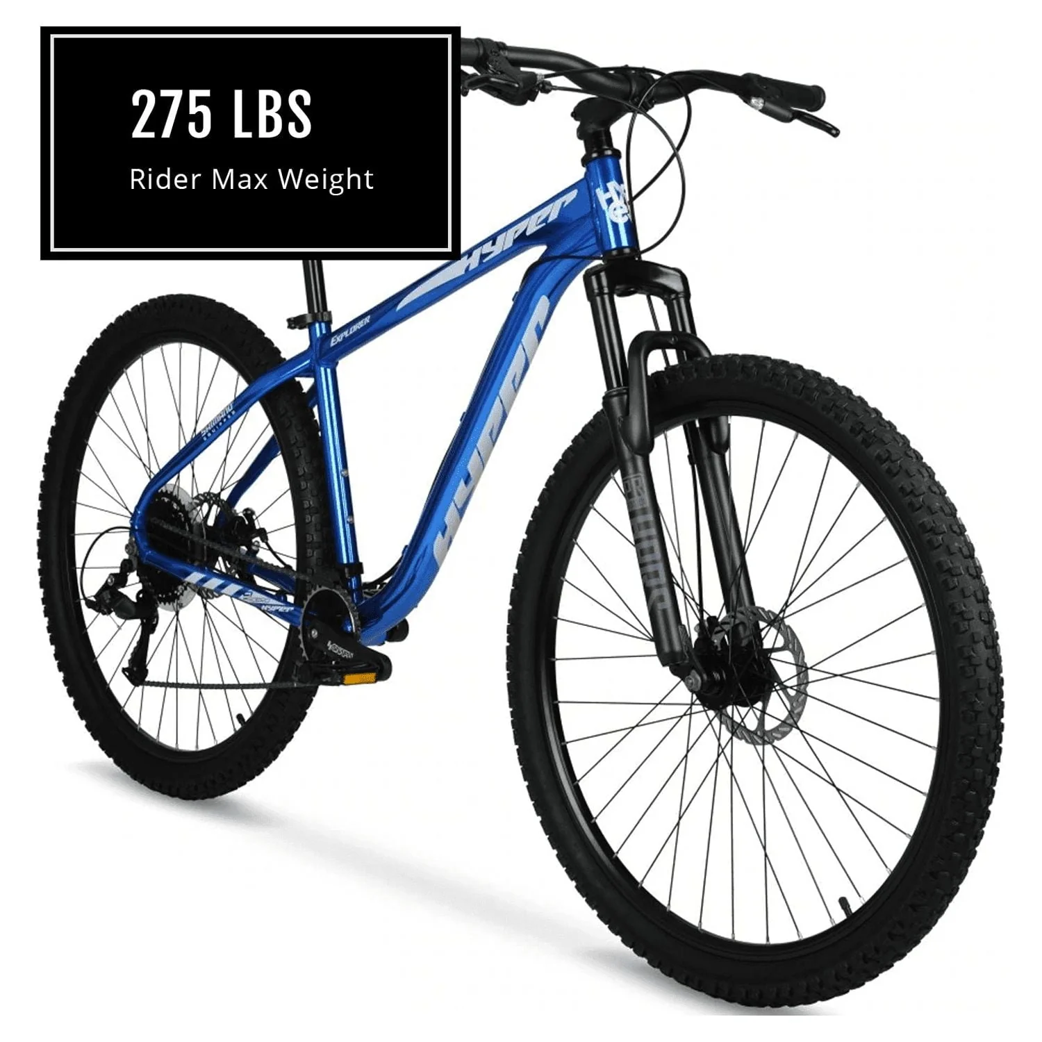 Hyper Bicycle Men's 29" Explorer Mountain Bike, Hard Tail, Blue - Image 5