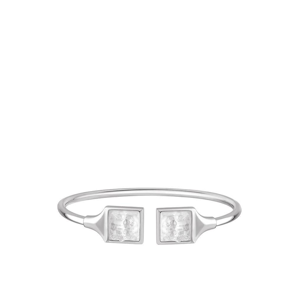 BRACELET JONC FLEXIBLE ARÉTHUSE - CRISTAL INCOLORE, ARGENT
