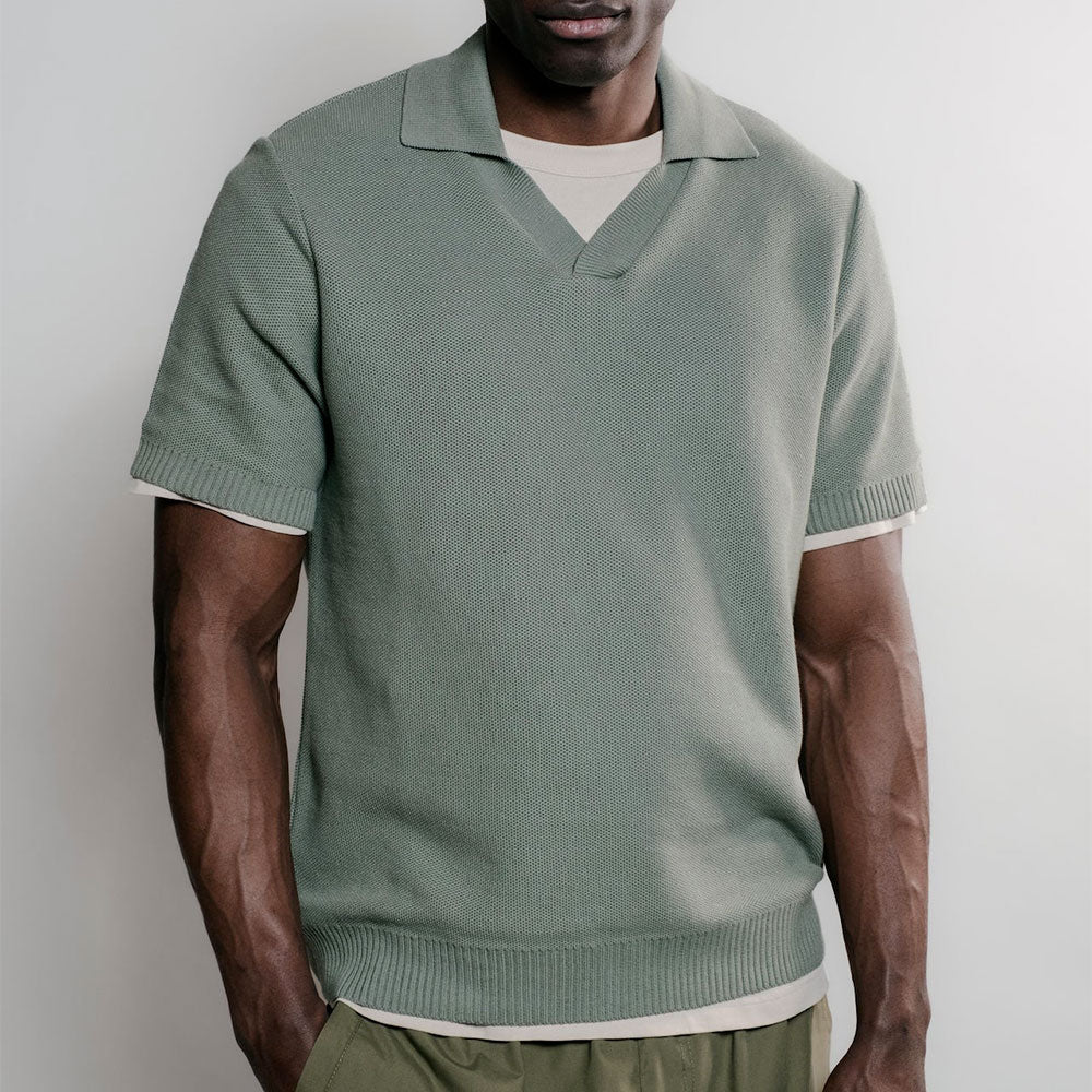 Nitto Knitwear - Polo Agop - Vert Militaire