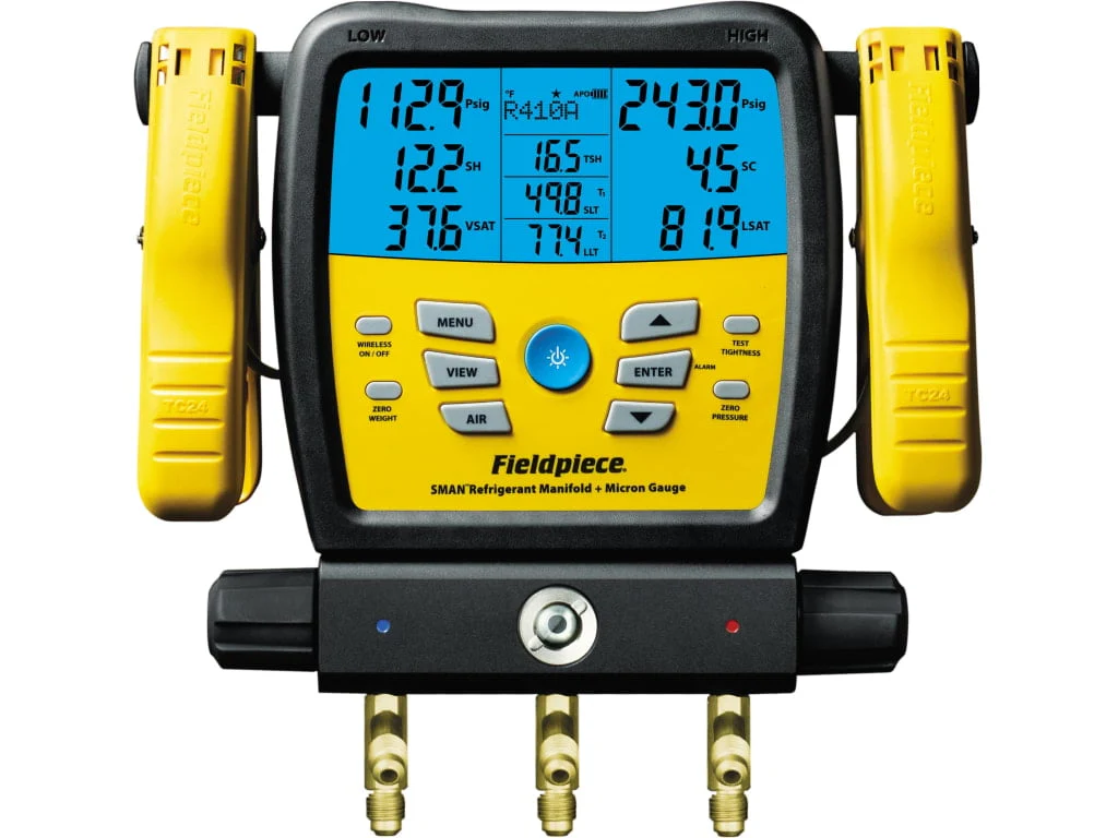 Fieldpiece SM380V - Three Port, Wireless SMAN Manifold with Micron Gauge