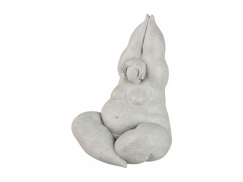 Figura Mujer Cemento Yoga 21x18x29 Cm