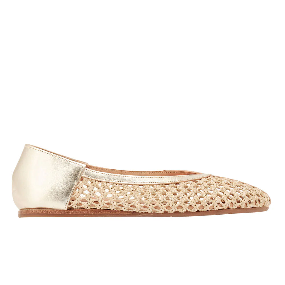 Ancient Greek Sandals - Ballerines Aeropi - Naturel  & Platine