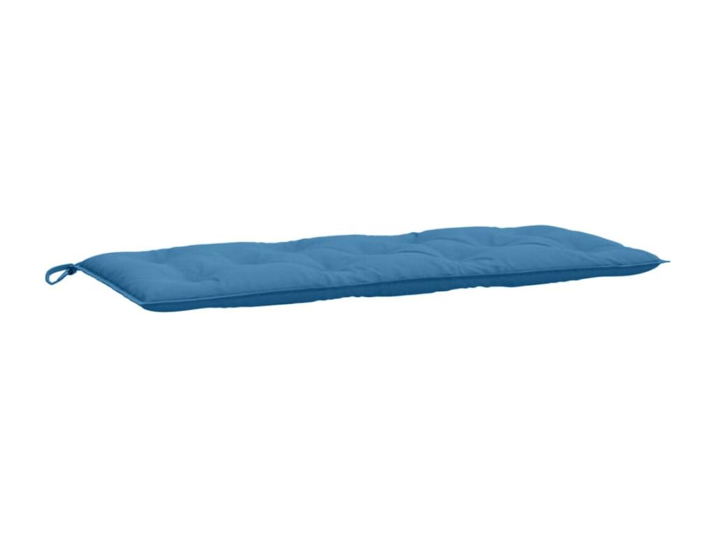Cojín para banco de jardín tela azul melange 120x50x7 cm